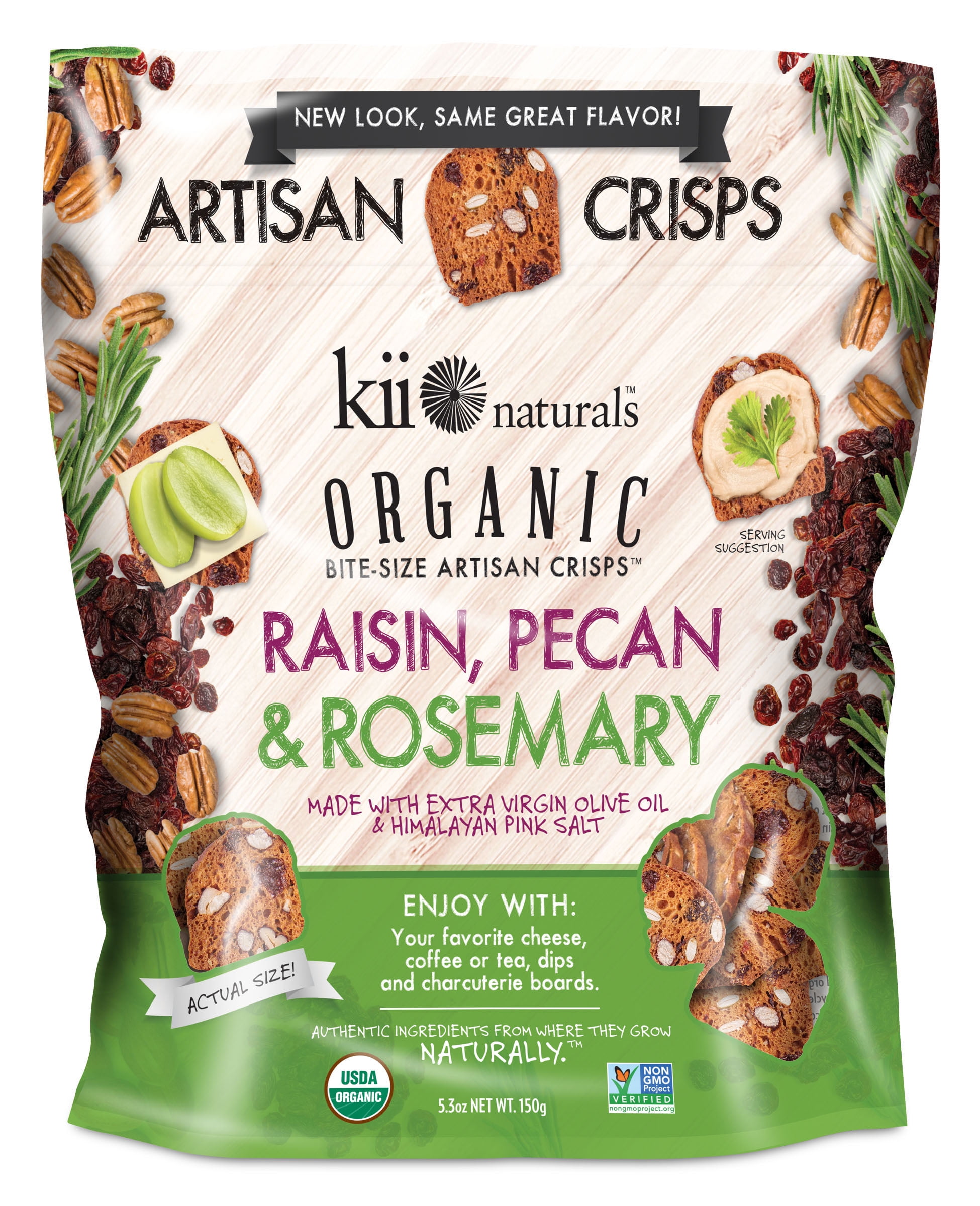 Kii Naturals Organic Bite Size Artisan Crackers Raisin Pecan Rosemary 5 3 Oz Walmart Com Walmart Com Kii Naturals Organic Bite Size Artisan Crackers Raisin Pecan Rosemary 5 3 Oz Walmart Com Walmart Com