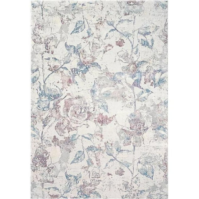 Dynamic Rugs QU4627056199 3 Pi 11 Po x 5 Pi 7 Po Quartz 27056 Rectangle Zone de Transition Tapis - 199 Ivoire & Multi Couleur