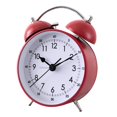 thumbnail image 2 of Lindo reloj despertador de campana doble para dormitorio, reloj despertador analógico sin tictac, súper ruidoso para duerme rojo Baoblaze Despertador de escritorio Reloj mudo, 2 of 7