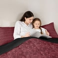 thumbnail image 5 of Feelyou Skeleton Skull Teen Twin Comforter Sets, Maroon Mandala Damask Bedding Set, 2pcs, 5 of 8