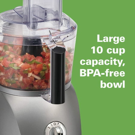 Hamilton Beach - 6 Function 10 Cup Food Processor - SILVER
