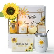 AOMOTA Sunflower Gifts Baskets for Women, Care Package, Sending Sunshine Box with Inspirational Card, Get Well Soon Gifts Birthday Gifts for Women, Thinking of You for Her, Sister, Mom, Best Friends