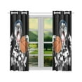 thumbnail image 2 of BSDHOME Cute Dog In Cap Holding A Ball Window Curtain Home Decor Kitchen Curtain 26x39 inches (Two Pieces), 2 of 3