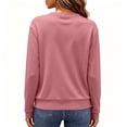 thumbnail image 4 of Cmfcve Knitted Fleece Cardigan for Women Button Up Sweaters Long Sleeve Fall Casual Cropped Cardigan Jackets Warm Outerwear Tops, 4 of 7