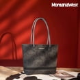 thumbnail image 2 of Bolso Tote Montana West de Cuero Vegano Trenzado para Mujer MWC-090BK, 2 of 7