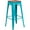 Crystal Teal-Blue, variant on Flash Furniture 30" High Backless Purple Barstool with Square Wood Seat