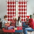 thumbnail image 3 of 2 Panels Buffalo Check Blackout Curtains for Bedroom,Red White Plaid Grommet Window Drapes for Living Room,52x96 Inch, 3 of 6
