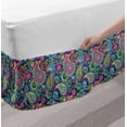thumbnail image 2 of Paisley Bed Skirt, Ornate Traditional Teardrop Elements Details in Bohemian Design Print, Elastic Bedskirt Dust Ruffle Wrap Around for Bedding Decor, 4 Sizes, Multicolor, by Ambesonne, 2 of 2