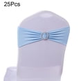 thumbnail image 2 of NIBOLOG 25Pcs Solid Color Soft Chair Bands Stretch Sash with Buckle Wedding Party Decor, 2 of 8