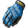 X-Large Black And Blue The Original Full Finger Synthetic Leather Mechanics Gloves With Hook And Loop Cuff, Spandex Back, Synthetic Leather Palm And Fingertips And Reinforced Thum