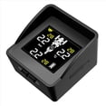 thumbnail image 2 of 2X Solar Wireless Tire Pressure Monitoring System Motorcycle TPMS Tire Pressure Monitor LCD Display 3 External Sensors,Black, 2 of 5