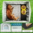 thumbnail image 6 of COSYJOY Large Plastic Dog House Kit with Door,Waterproof Indoor Outdoor Dog House for Small to Large Dogs,Elevated Floor,Easy Assemble, 42" Blue, 6 of 19
