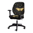 thumbnail image 4 of FKELYI Vintage Butterfly Moon Star Print Office Chair Cover Removable Swivel Computer Chair Slipcover Anti-Dust Armchair Protector for Home Office Decor, Pack of 2, 4 of 7