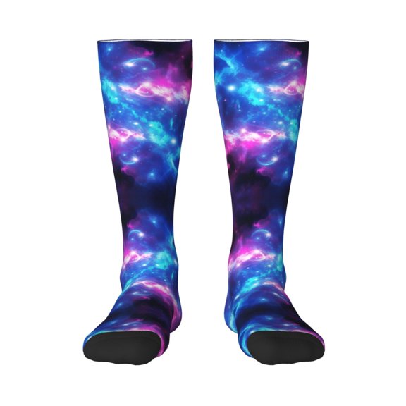 Women's Knee High Socks Galaxy Outdoor Casual Tube Socks