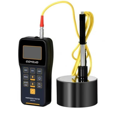 GOYOJO Portable Leeb Hardness Tester -,Hardness Testing Equipment Kit with Test Block, Copper, 7-in-1 HL, HV, HB, HRC, HRB, HRA, HS