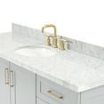 thumbnail image 5 of Ariel Taylor 67 Inch Single Oval Sink Vanity With Carrara White Marble Countertop W/1.5" Edge In Grey, 5 of 11