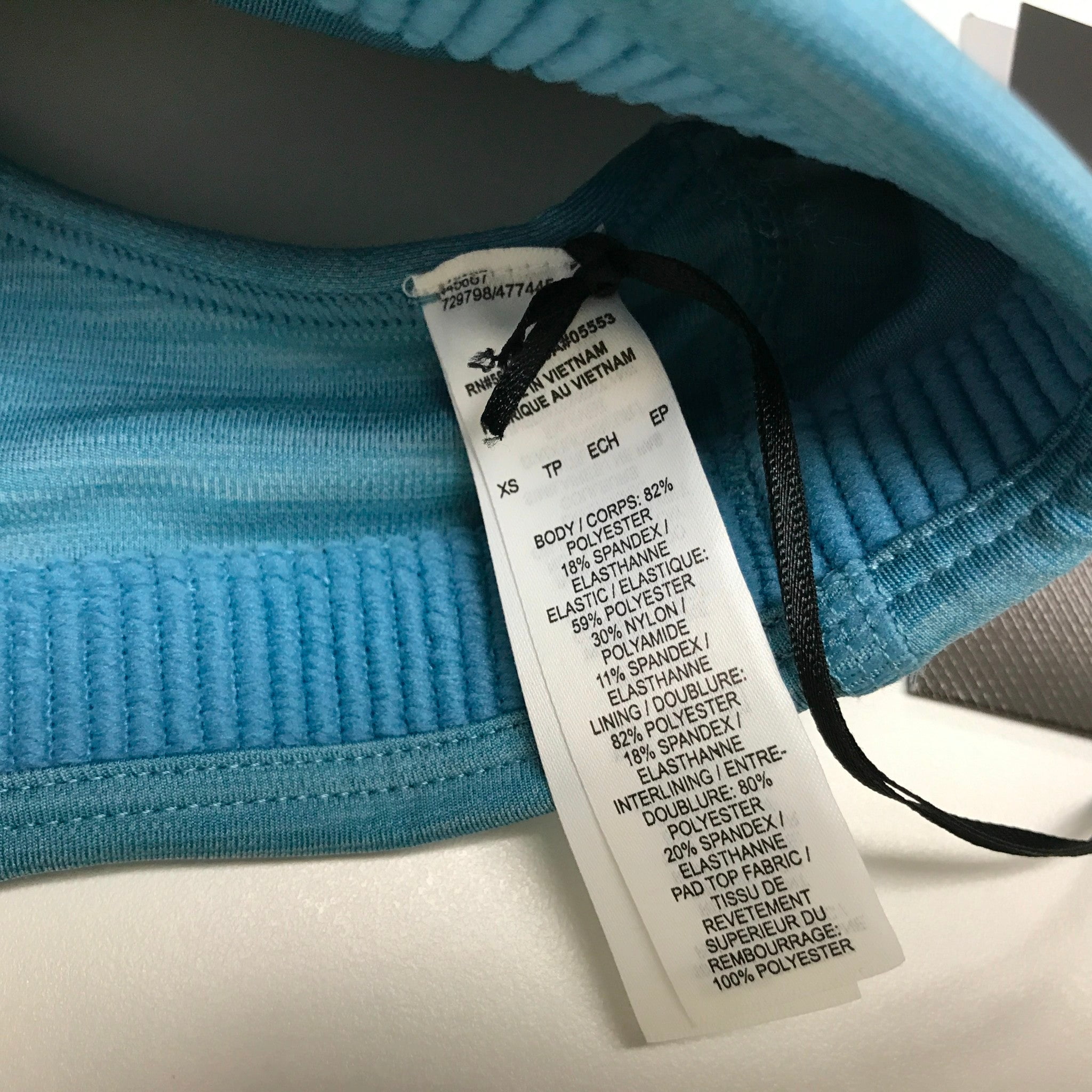 Nike Womens Blue Swoosh Dri-FIT Medium-Support Padded Sports Bra Size XS  $38 