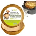 thumbnail image 1 of UMUA Papier pour Friteuse à Air Chaud, Papier Parchemin Antiadhésif Jetable, Qualité Alimentaire Compostable, 50 Pcs (16 cm), 1 of 8