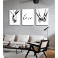 thumbnail image 4 of 3 Pcs Minimalist Shadow Love Canvas Artwork 12x16 In Decoration For Couples Paintings for Home Decor, 4 of 5