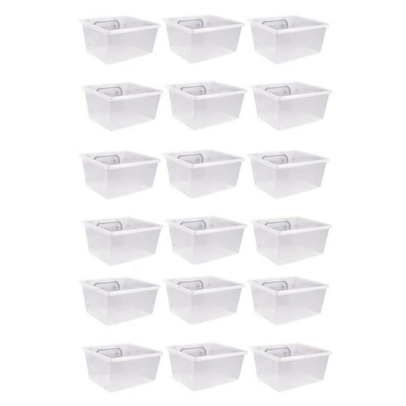 18 Pack Pegboard Clear Bins, Bins Hooks, DIY Accessories, Workbench Small Fit 1/4 -1/8 Peg Board