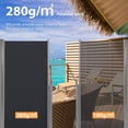 thumbnail image 6 of MCombo 138''x 78'' Aluminium Patio Retractable Side Awning, Fully Assembled Waterproof Sunshade Privacy Screen for Garden, Balcony and Pools, 4744, 6 of 14