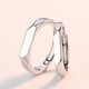 thumbnail image 5 of Anillo de pareja de plata esterlina S925, moda simple, creativo, diamante liso, anillo para hombres y mujeres, 5 of 5