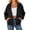 Black, variant on Fashion Plus Size Pullover Hoodie for Womens Zip Up Solid Color Pockets Zipper Long Sleeved Regular Top Hooded Sweatshirts Coat Outwear 50% off Clearacne!