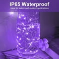 thumbnail image 3 of Biwat Purple LED Fairy Lights - 12pack, Battery Operated Mini String Lights, 7FT 20LED Silver Wire Fairy Lights Mini Firefly Starry String Lights Waterproof Twinkle Lights for Wedding Christmas Decor, 3 of 4