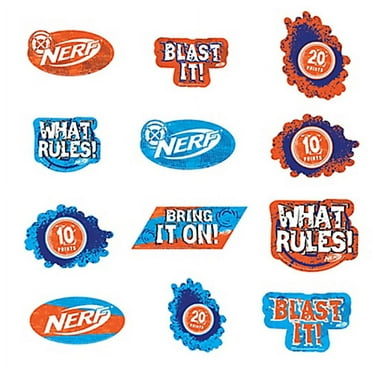Various Nerf Medium Sports Paper Cutout, 12 Pack