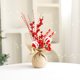 thumbnail image 1 of Adorno de árbol de Navidad con lino de bayas rojas | Escena navideña de plástico multicolor | Decoración navideña duradera para un hogar festivo | 1 pieza, 1 of 6