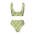 thumbnail image 5 of Daiia Gnome and Pineapple Women's Bikini Set Two Piece Swimsuit High Waisted Bikini Adjustable Straps Bikini Perfect for Beach, Pool, and Summer Vacation-Small, 5 of 9