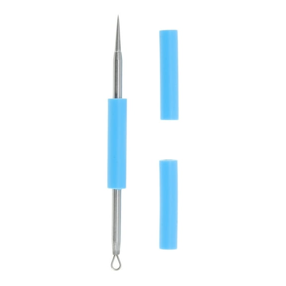 Unique Bargains 1 Pc Portable Double-headed Pimple Extractor Blue