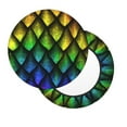 thumbnail image 2 of Naloa Dragon Scales Round Bar Stool Cushion Cover 12-14 inch, Fits Kitchen, Office, Restaurant Chairs - 14 inch, 2 of 7
