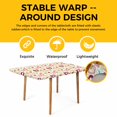thumbnail image 4 of Valentine's Day Table Cloths for 4 Foot Rectangle Tables, Heart Love Modern Country Light Yellow Patio Waterproof Elastic Fitted Tablecloths, Washable Rectangular Table Cover for Camping, 4 of 8