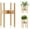 Wooden, variant on DEWEL Adjustable Bamboo Plant Stand for 8.6 to 12.2 Inch Pots Dark Brown