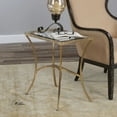 thumbnail image 3 of Uttermost Alayna Contemporary Metal and Glass End Table in Gold, 3 of 5
