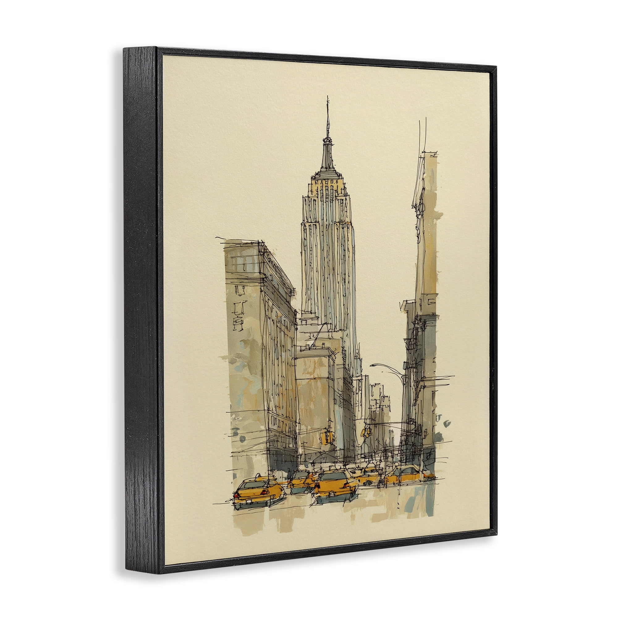 Stupell Industries NY City Lines Contour Black Framed Giclee Art, design by Svetlana Aleynikova