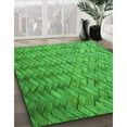 thumbnail image 3 of Ahgly Company Machine Washable Indoor Rectangle Transitional Neon Green Area Rugs, 7' x 10', 3 of 7