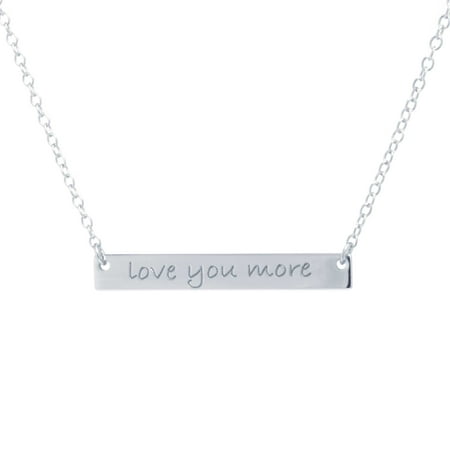 necklace bar silver engraved sterling