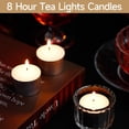 thumbnail image 5 of 50 Pack Tea Lights Candles, 8 Hours Long Burning Tealights Candle Bulk, Smokeless & Unscented Candles, White Tea Lights Candle for Shabbat Weddings Home Decor Table Centerpiece, 5 of 7