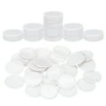 thumbnail image 1 of Uxcell 100 Paquete 1.2 Pulgadas Fichas de Póker de Plástico, Mini Fichas de Bingo Contadores de Aprendizaje Discos Marcadores Opaques para Juego de Juego Conteo Matemático, Blanco, 1 of 7