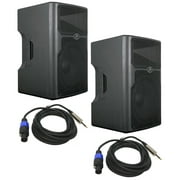 Peavey (2) Pvx15 Pro Audio DJ Passive 15" Pa Speakers & 1/4" To Speakon Cables