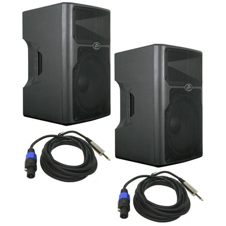 Peavey (2) Pvx15 Pro Audio DJ Passive 15" Pa Speakers & 1/4" To Speakon Cables