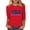 Red, variant on Women's Summer Tops Independence Day Printed Round-neck Three-quarter Sleeve T-shirt Tops 2026