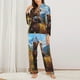 thumbnail image 2 of Fotbe Snowy Mountain Photography Bear Conjunto de Pijama de Manga Larga para Mujer con Estampado, Ropa de Dormir de 2 Piezas, Conjunto de Casa Suave y Cómodo con Bolsillos-Large, 2 of 7