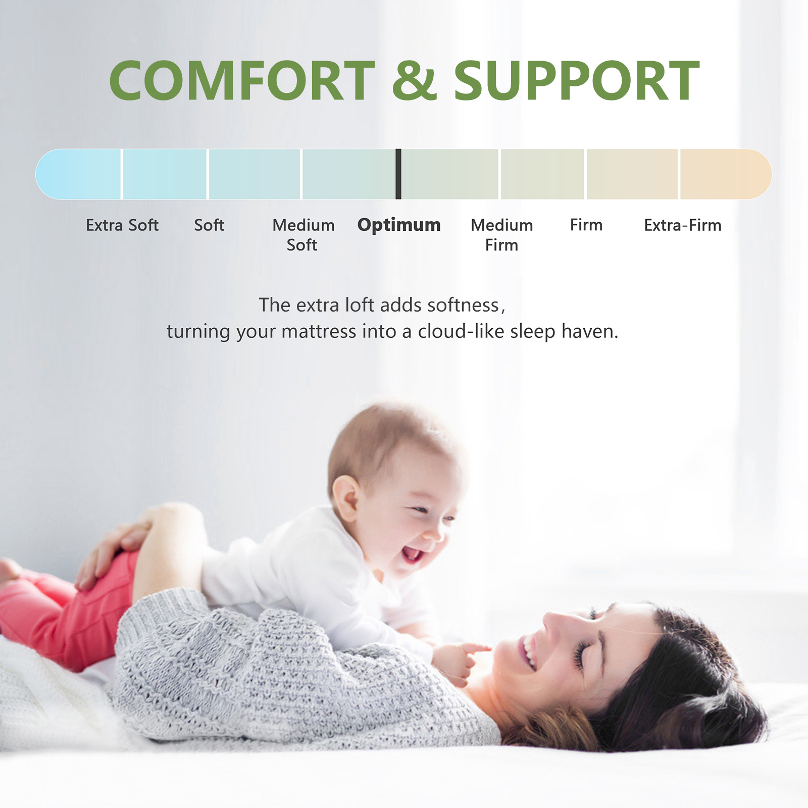 Patsba Bamboo Mattress Topper, Queen, with Down Alternative Fill photo 3