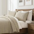 thumbnail image 6 of EVERGRACE 100% Cotton Box Stitch Quilt Bedding Set Queen Size 3 Pieces, Garment-Washed Lightweight Soft Cozy Coverlet, Quilted Bedspread Sets with 2 Shams for All Season, Pebble Khaki, 6 of 8