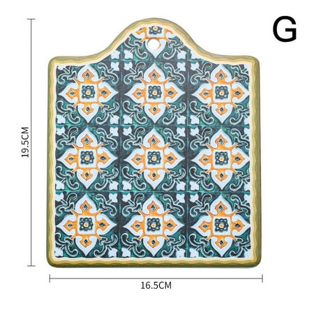 

Alexsix Moroccan Ceramic Trivet Pot Holder Non-Skid Heat Insulation Hot Pot Pad Mug Cork Mat Cork Holder