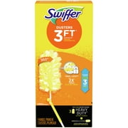 Swiffer Dusters Heavy Duty Extendable Handle Starter Kit (1 Handle, 3 Dusters)