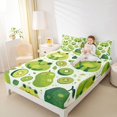 thumbnail image 4 of Castle Fairy Kids Children Kawaii Frog Full Size Sheets 4-Piece,Green Fruit Kiwi Breathable Bed Sheets,Cute Animal Lightweight Sheet Sets,Breathable Home Decor, 4 of 7